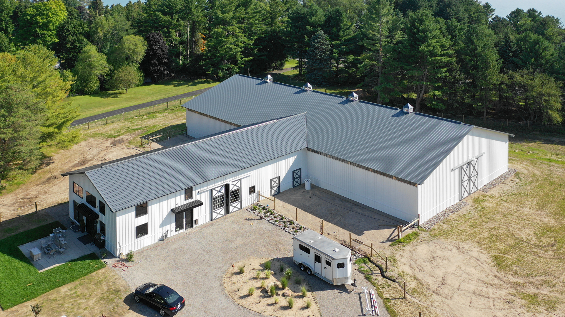 Residential Pole Barn Home and Equestrian Building